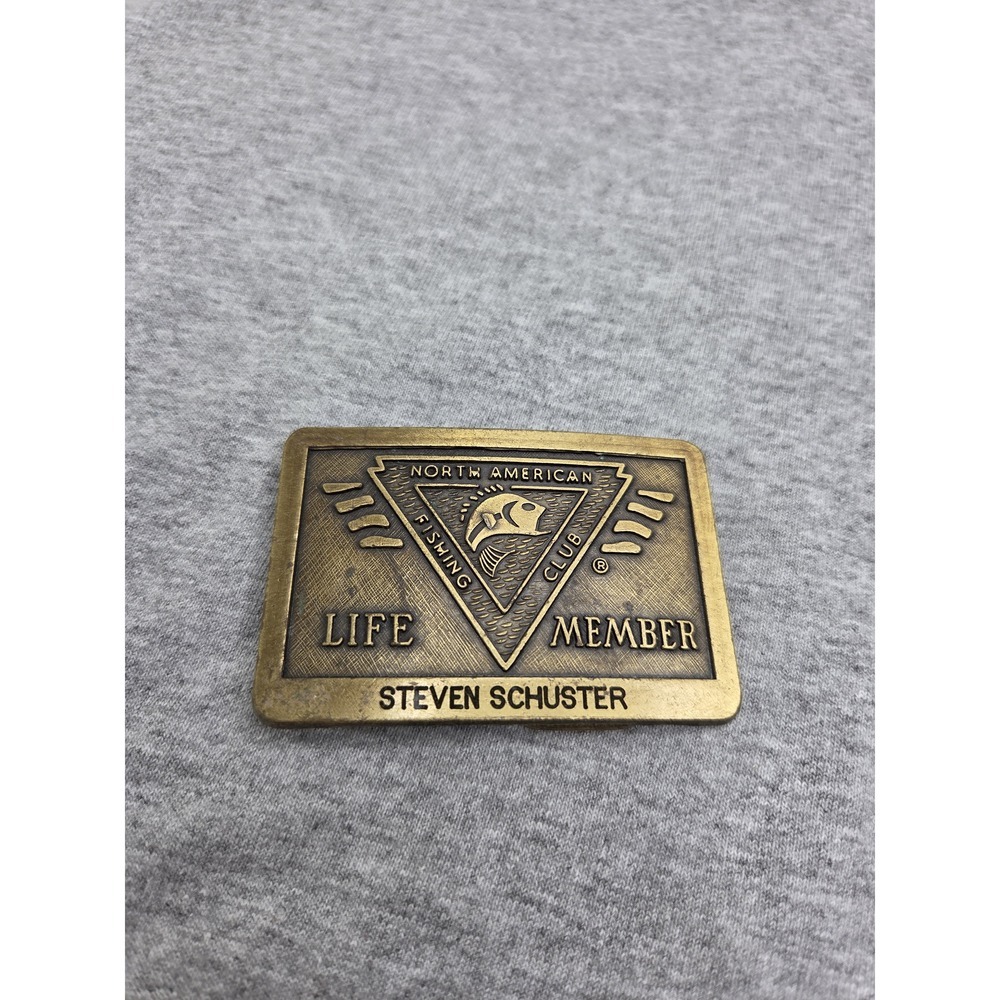North American Fishing Club Life Member Belt Buckle